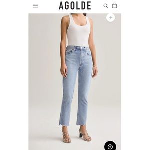 Agolde high rise cropped jeans